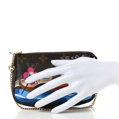 Louis Vuitton Monogram 2019 Christmas Animation Mini Venice Pochette Accessories Blue 2 of 7
