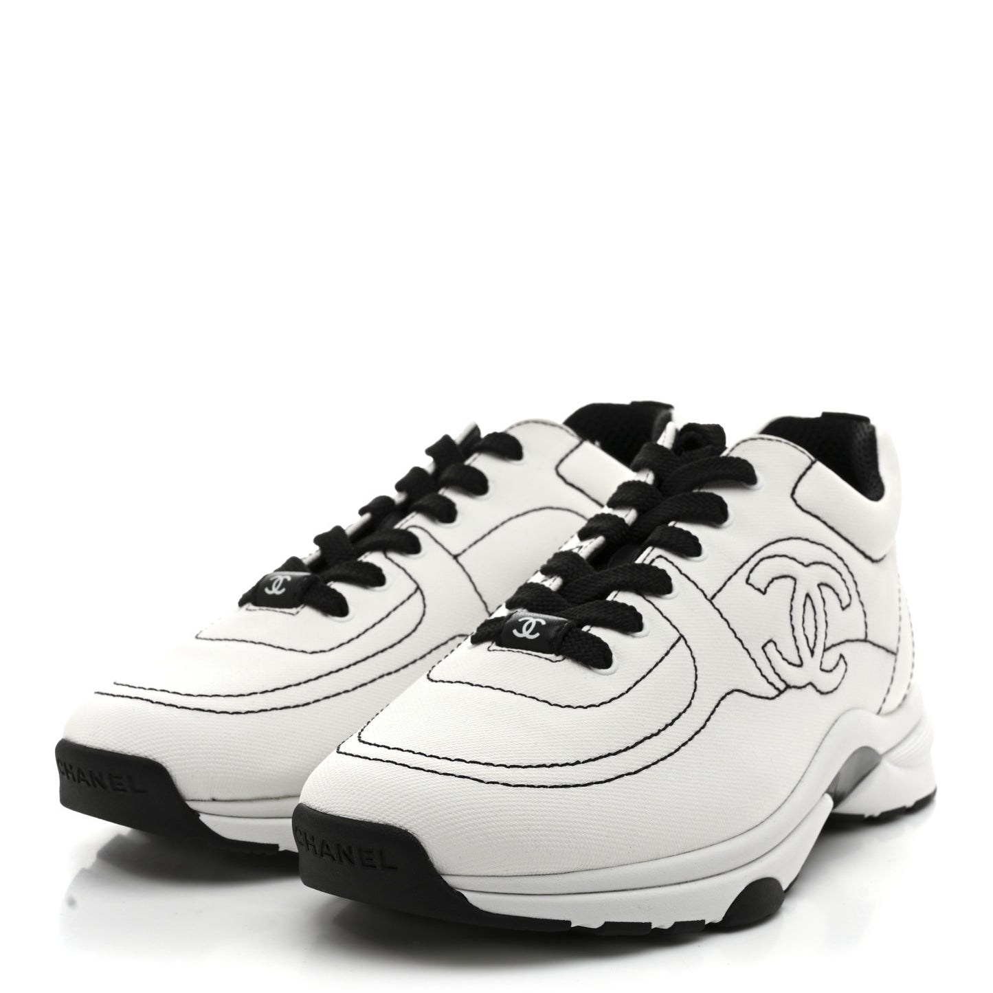 Cotton Womens CC Sneakers 38 White Black