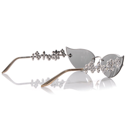 Louis Vuitton Swarovski Crystal Fleur Cat Eye Sunglasses 2 of 5