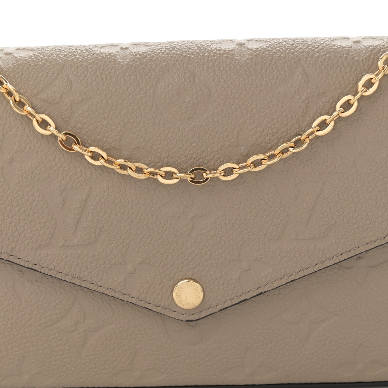 Louis Vuitton Empreinte Pochette Felicie Chain Wallet Tourterelle 8 of 10