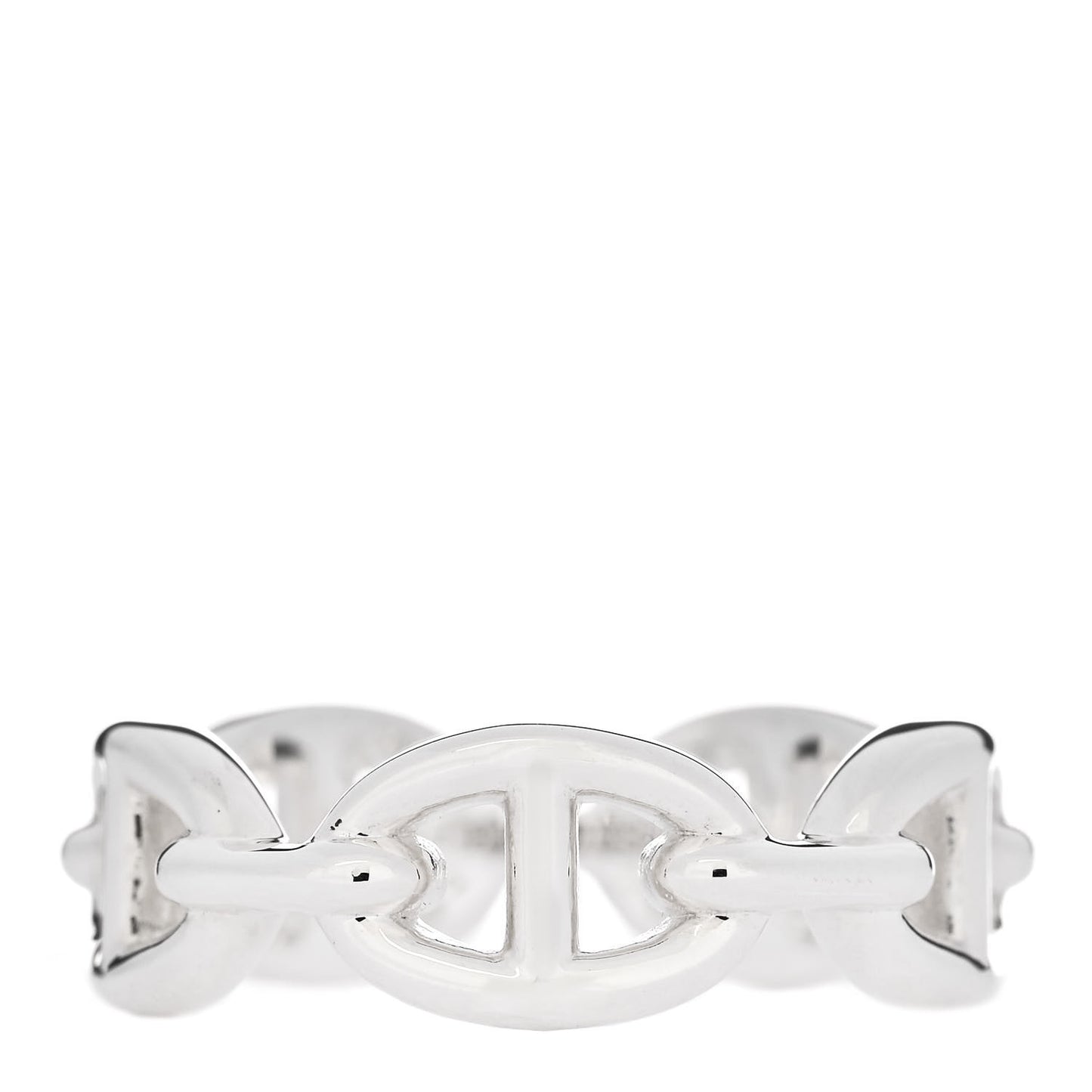 Sterling Silver PM Chaine d'Ancre Enchainee Band Ring 56 7.5
