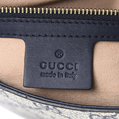 Gucci GG Supreme Monogram Small Messenger Shoulder Bag Beige Blue Navy 6 of 13