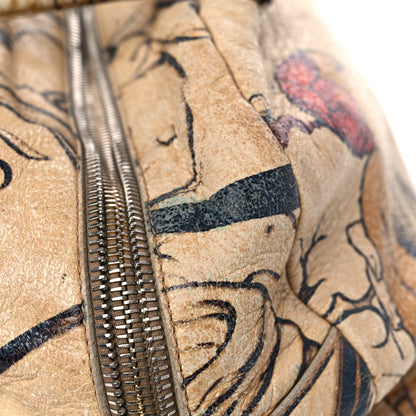 Prada X JAMES JEAN Cervo Lux Fairy Print Top Handle Satchel Prugna 20 of 27