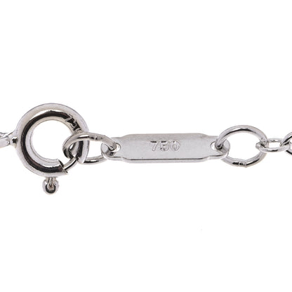 Tiffany 18K White Gold Diamond Floral Key Pendant Necklace 6 of 7