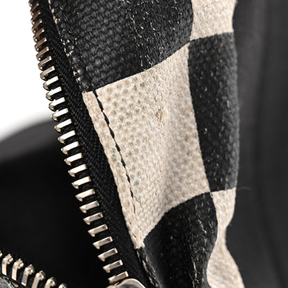 Saint Laurent Calfskin Checked Print Nuxx Backpack Black White 16 of 17