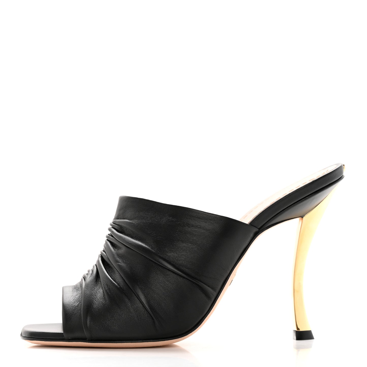 Lambskin D-Fame Mule Sandals 38 Black