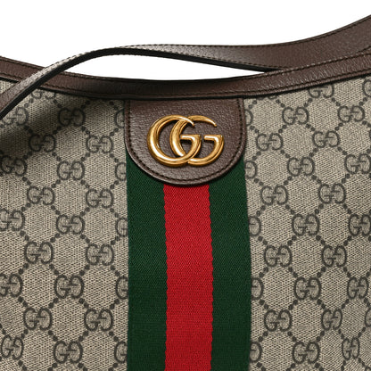 Gucci GG Supreme Monogram Web Small Ophidia Half Moon Hobo Brown 7 of 9
