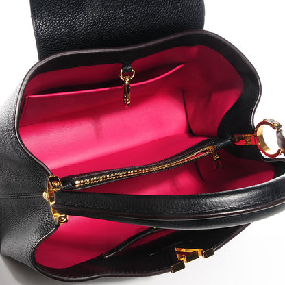 Louis Vuitton Taurillon Capucines MM Black 5 of 7