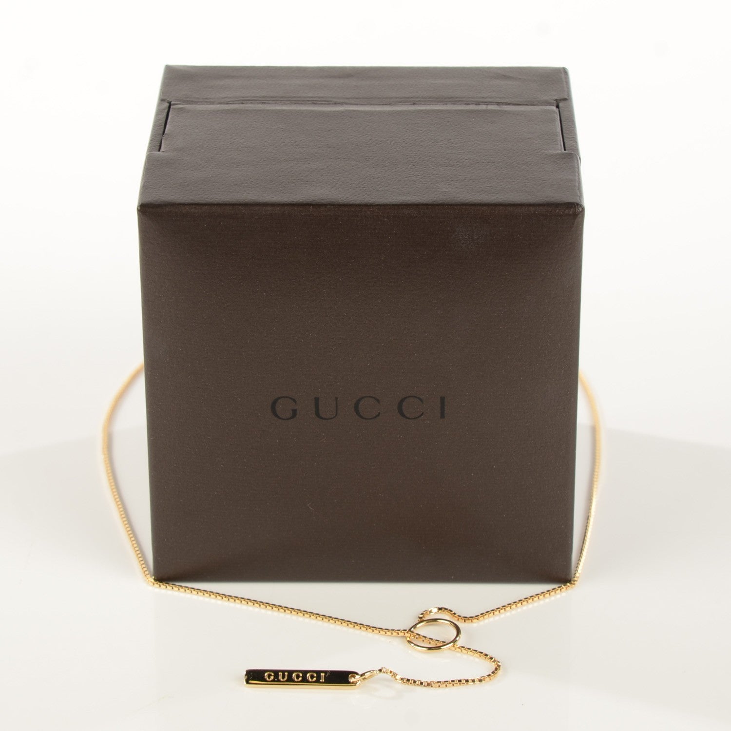 Gucci 18K Yellow Gold 20mm Lariat Necklace 5 of 5