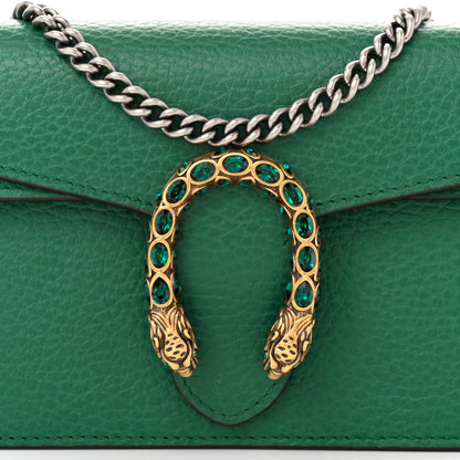 Gucci Dollar Calfskin Crystal Super Mini Dionysus Shoulder Bag Emerald 7 of 9