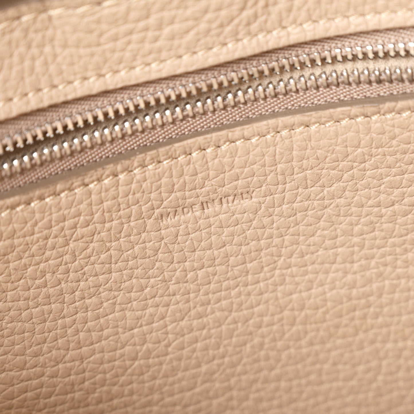 Supple Grained Calfskin Small Big Bag Light Taupe