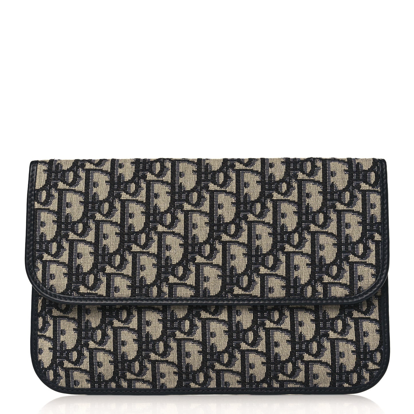 Oblique Flap Pouch Clutch Blue