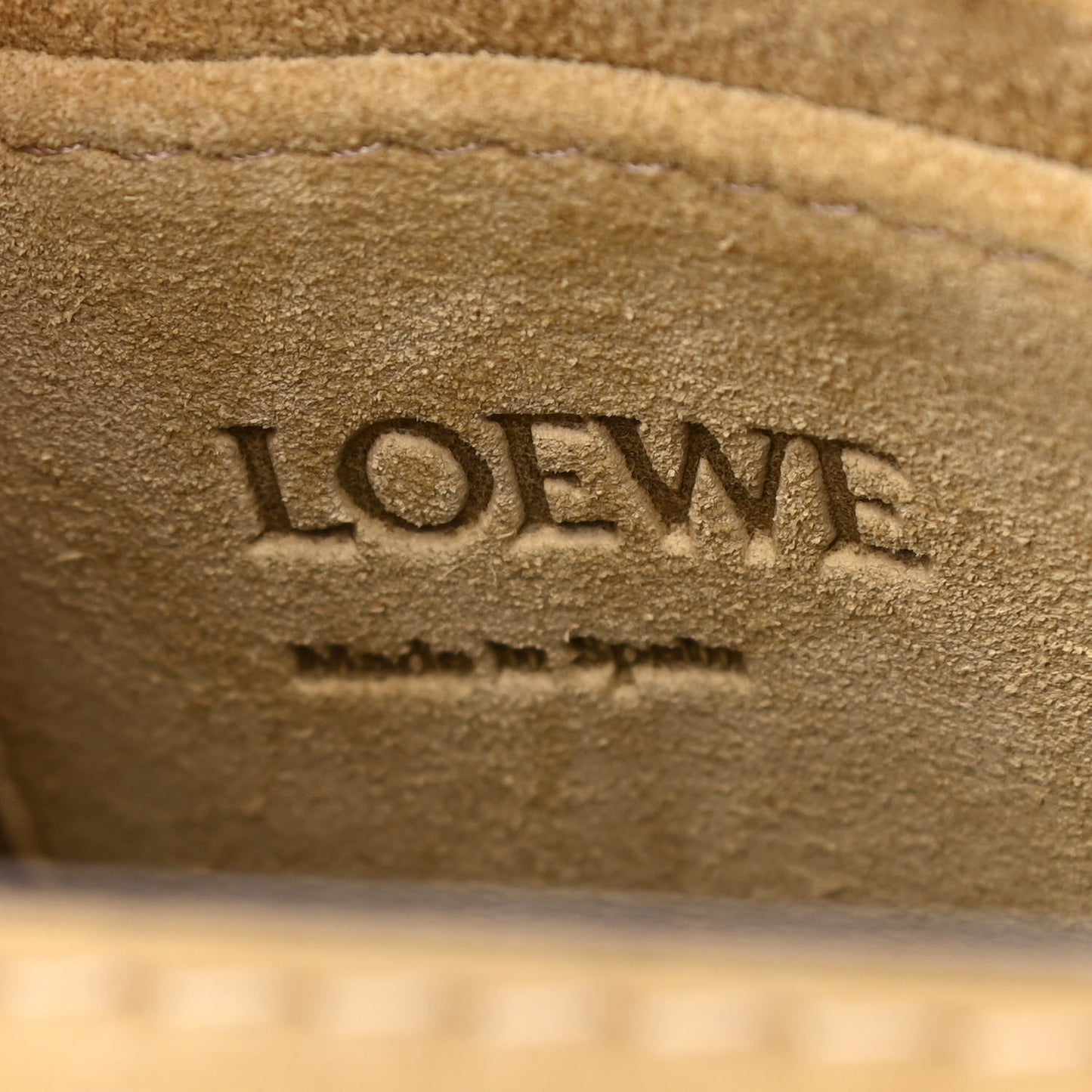 Calfskin Suede Mini Gate Belt Bag Gold Tan