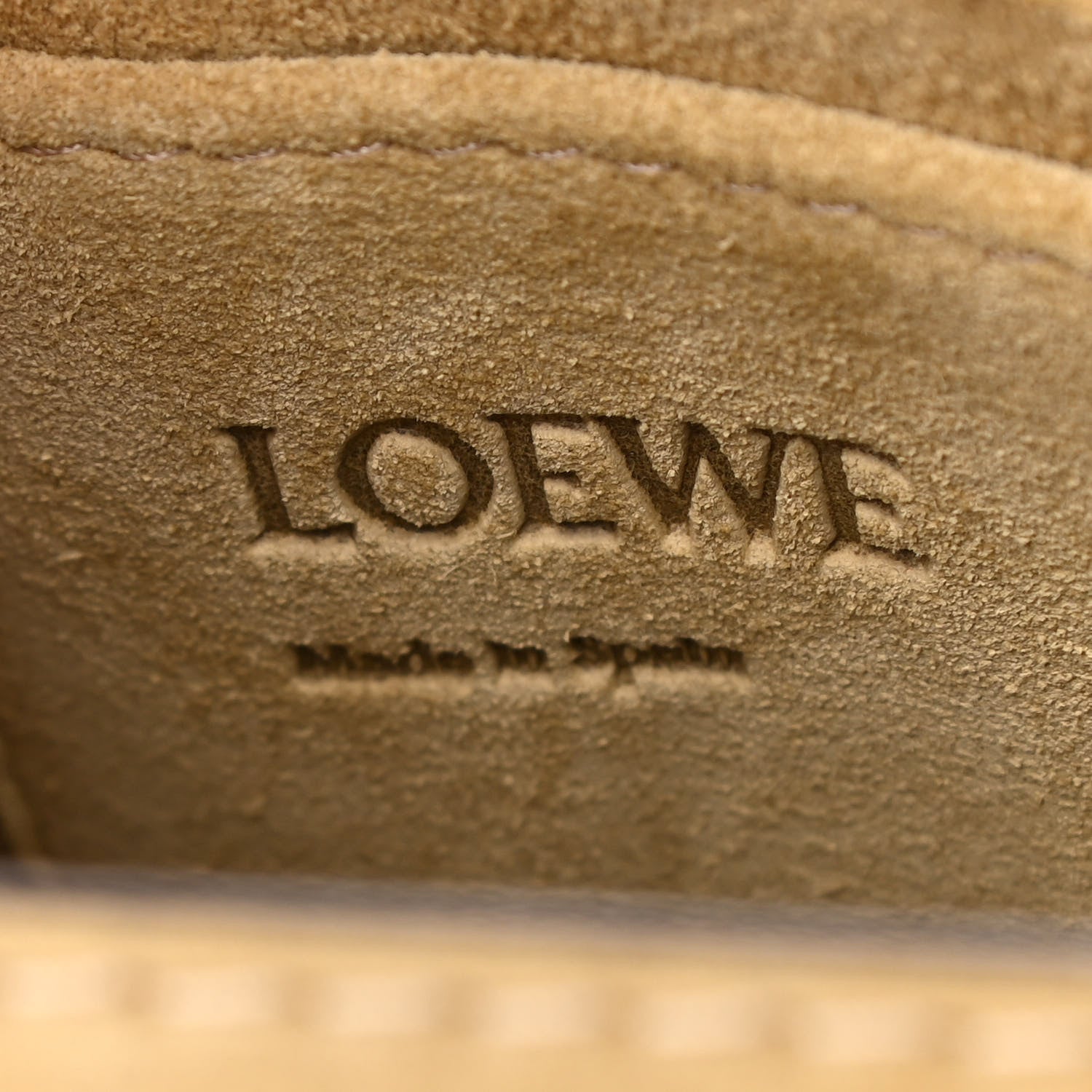 Loewe Calfskin Suede Mini Gate Belt Bag Gold Tan 6 of 9