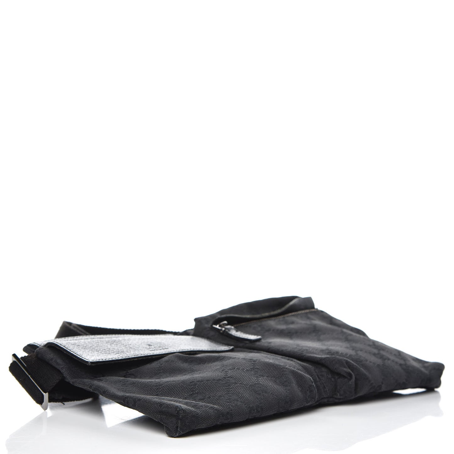 GG Monogram Double Pocket Belt Bag Black