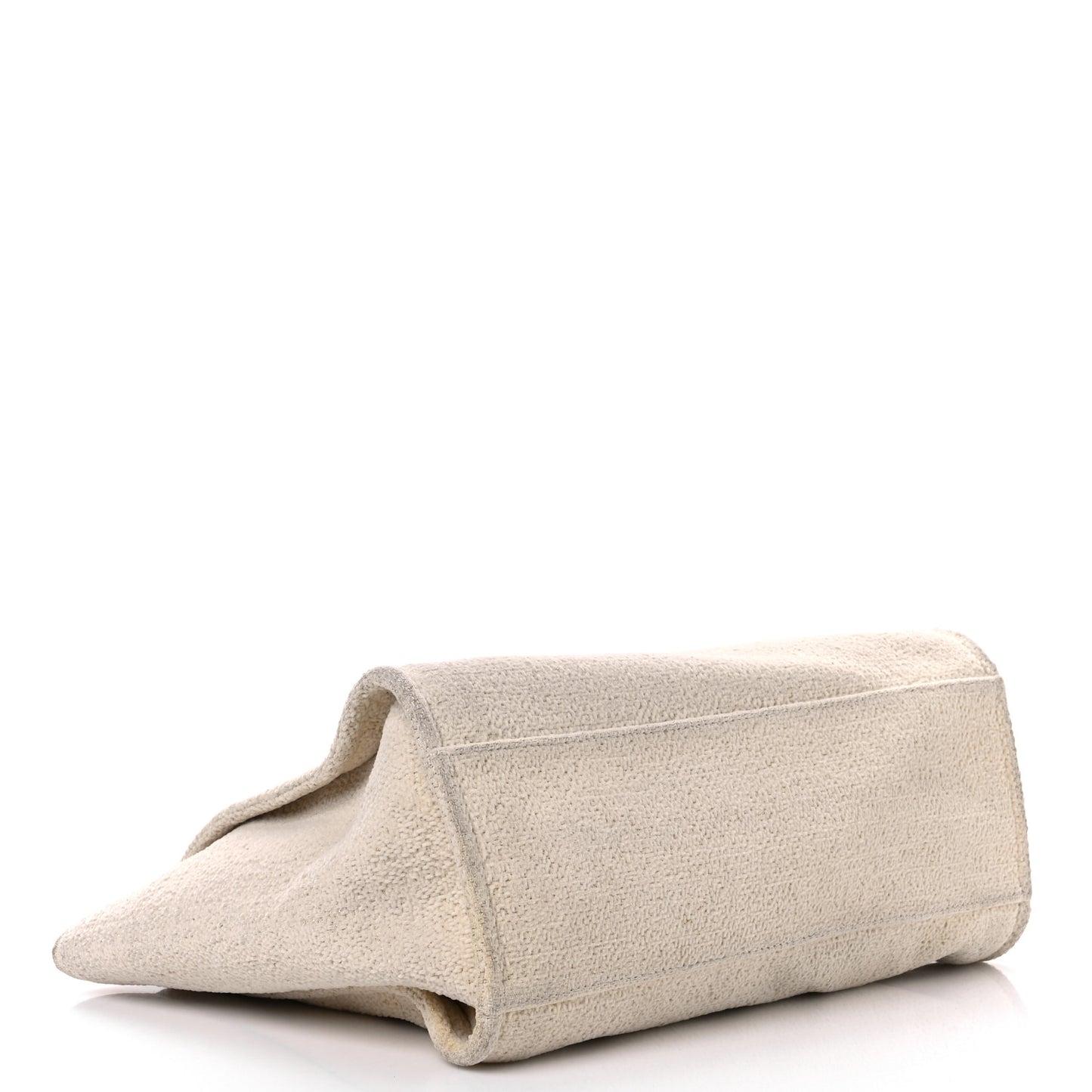 Lurex Boucle Medium Deauville Tote White