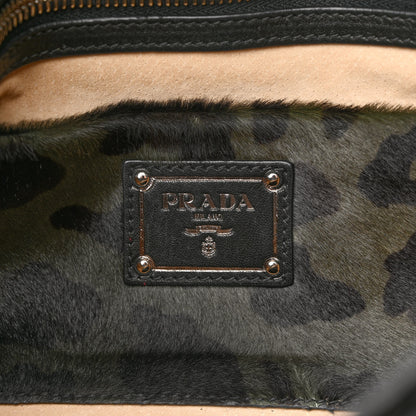 Prada Cavallino Leopard Print Pushlock Envelope Clutch Mimetico 6 of 16