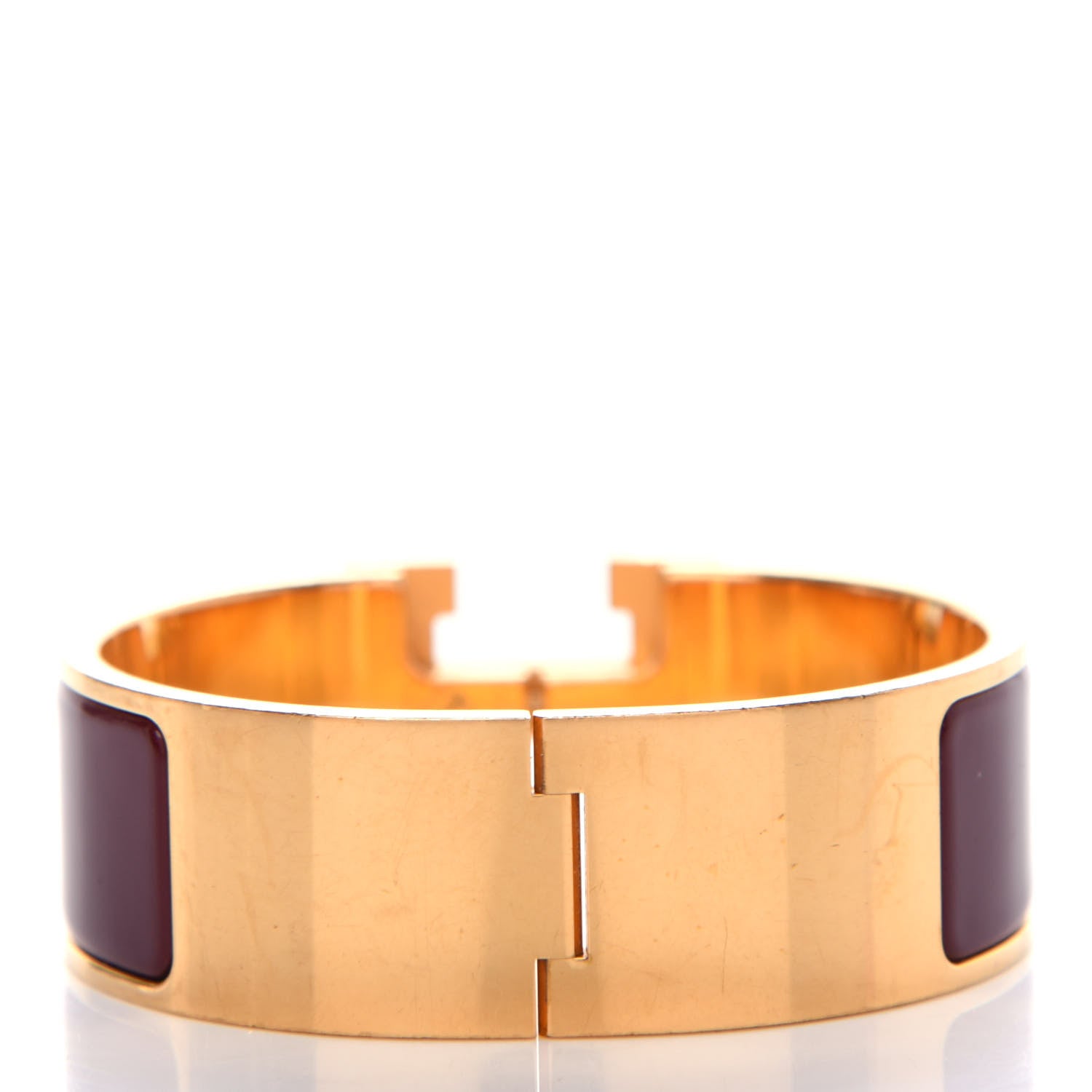 Hermes Enamel Wide Clic Clac H Bracelet PM Moka 3 of 5