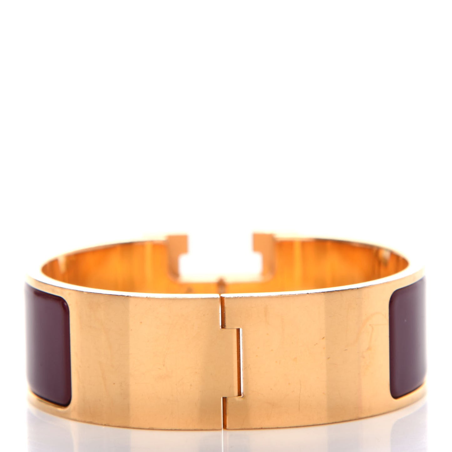 Enamel Wide Clic Clac H Bracelet PM Moka