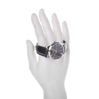 Gucci Stainless Steel Alligator 38mm G-Timeless Charm Automatic Watch Black 2 of 13