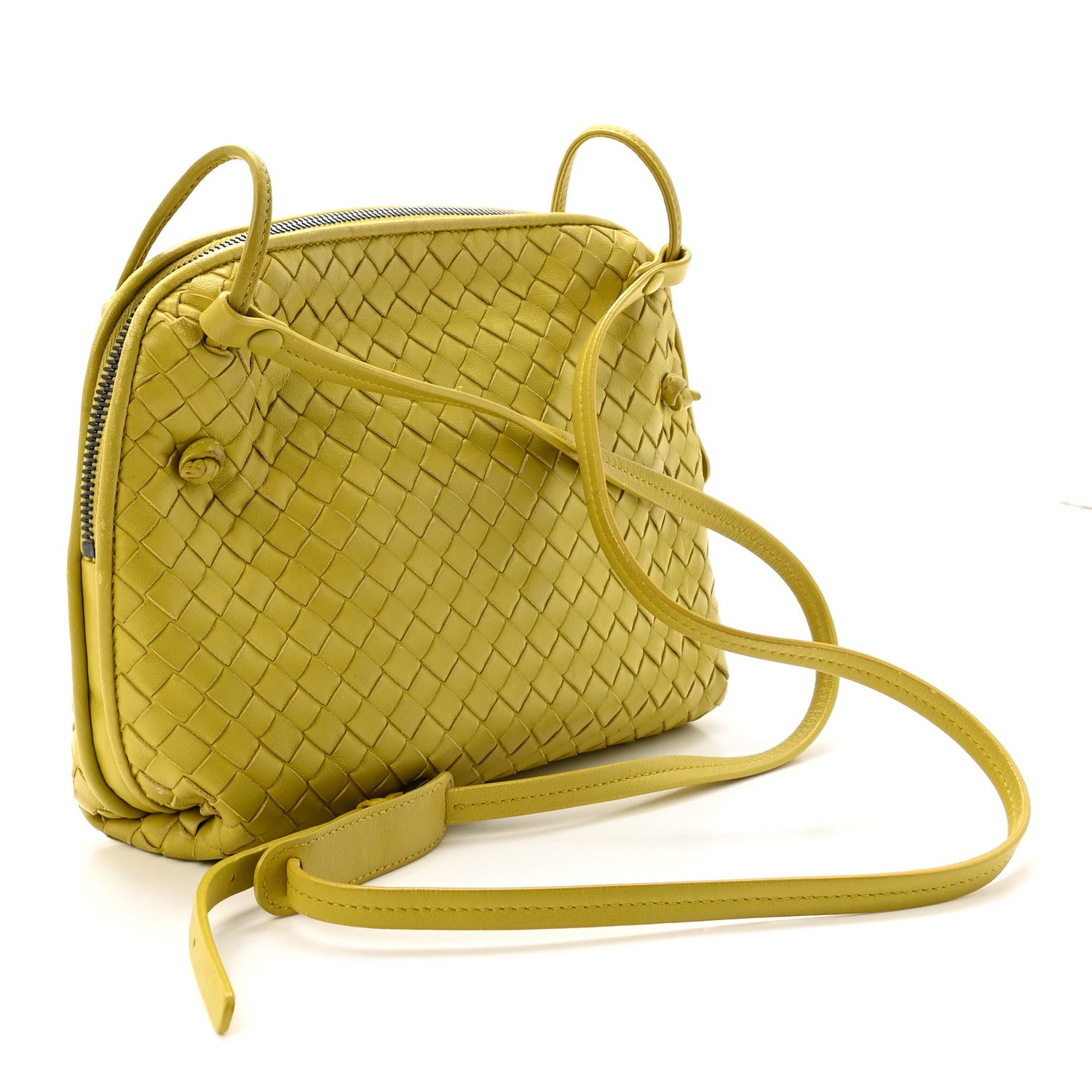 Bottega Veneta Nappa Intrecciato Nodini Crossbody Messenger Green 3 of 9