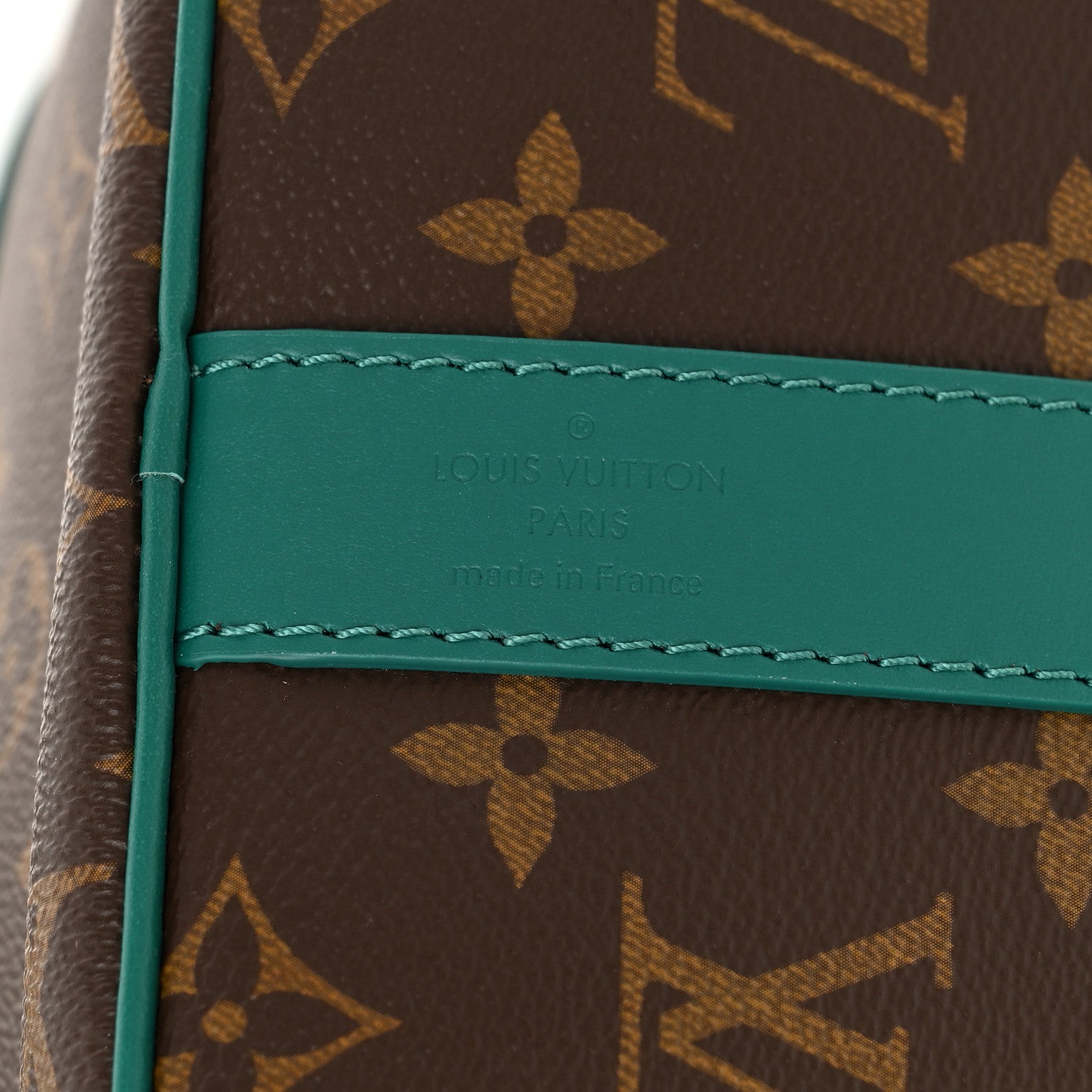 Louis Vuitton Monogram Macassar Keepall Bandouliere 35 Borneo Green 9 of 9