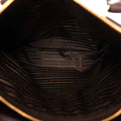 Prada Vitello Daino Large Double Zip Tote Bruciato 7 of 11