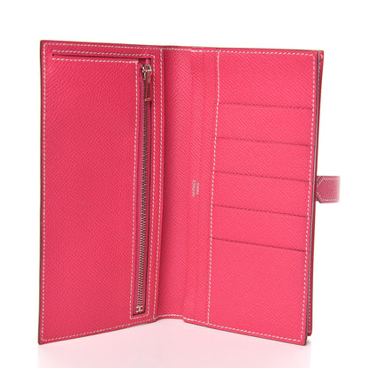 Hermes Epsom Bearn Gusset Wallet Rose Tyrien 5 of 8