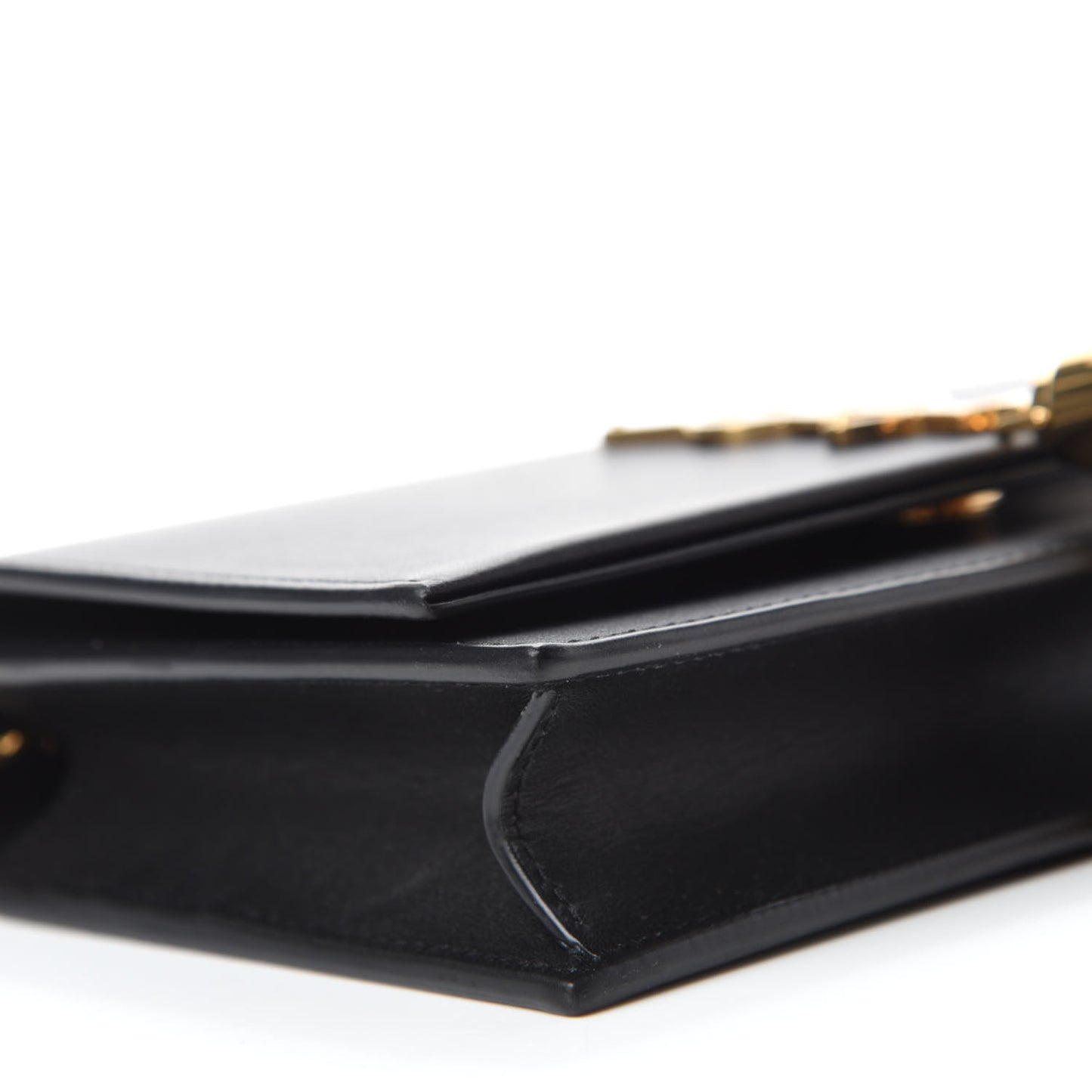 Smooth Calfskin Classic Monogram Kate Tassel Chain Wallet Black