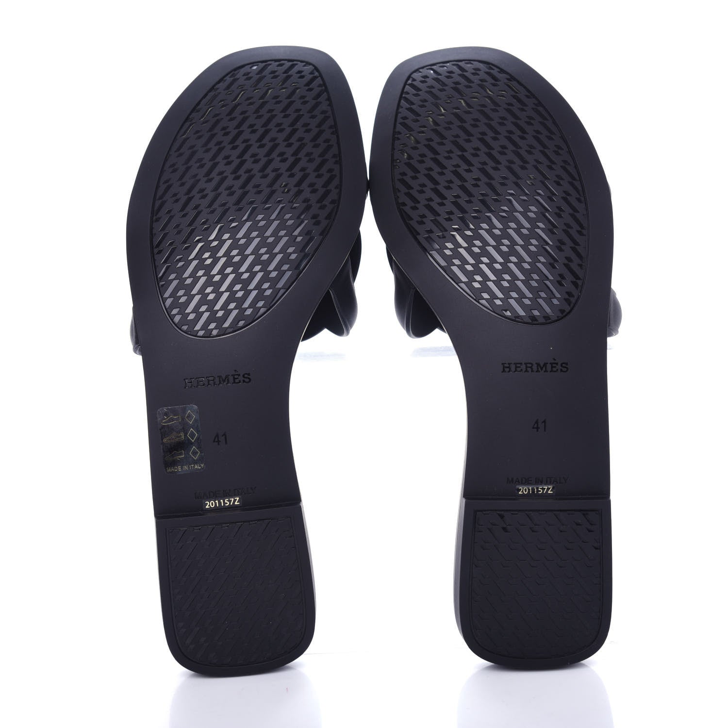 Hermes Rubber Aloha Sandals 41 Black 6 of 11