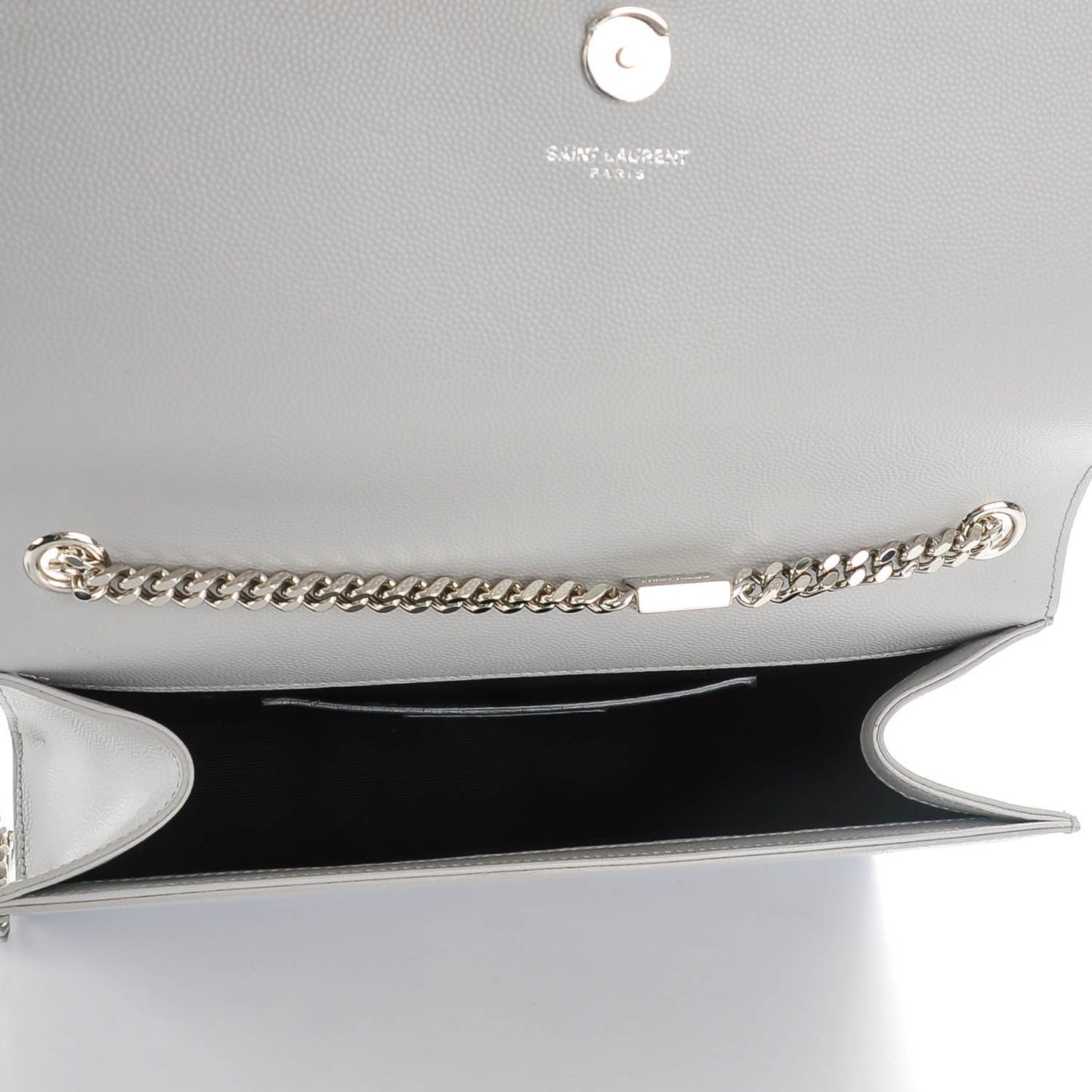 Grain De Poudre Medium Classic Monogram Satchel Light Grey