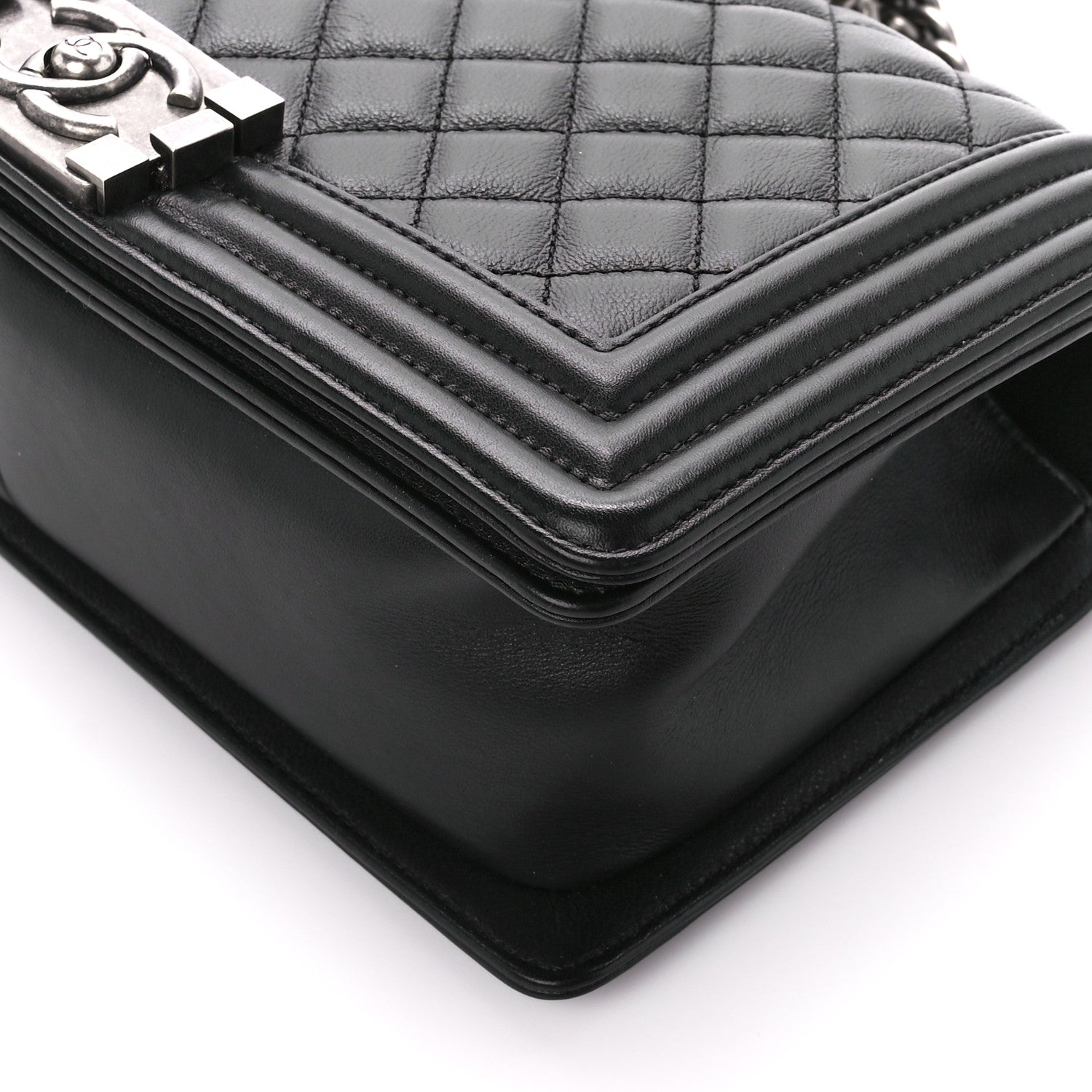 Chanel Calfskin Quilted Medium Boy Flap Black 10 of 11