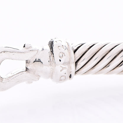 David Yurman Sterling Silver Diamond 5mm Cable Buckle Bracelet 5 of 5