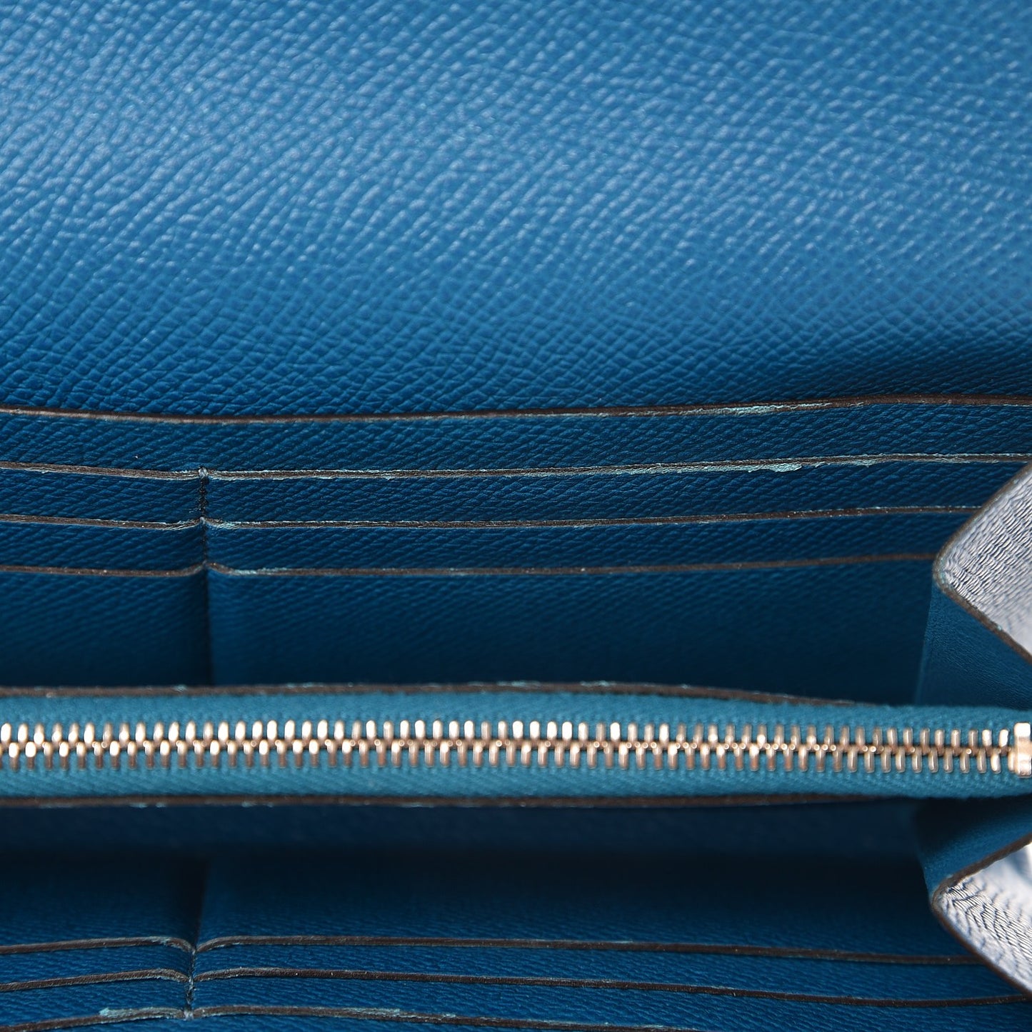 Epsom Kelly Longue Wallet Bleu Izmir