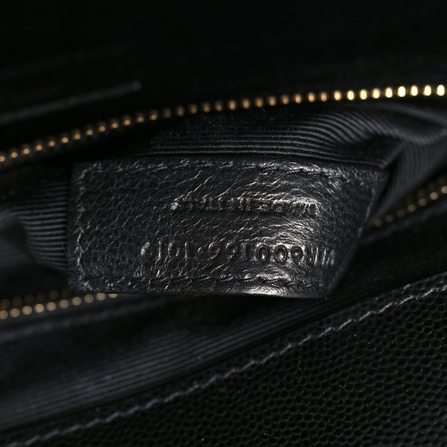 Grain De Poudre Textured Mixed Matelasse Large Triquilt Monogram Satchel Black