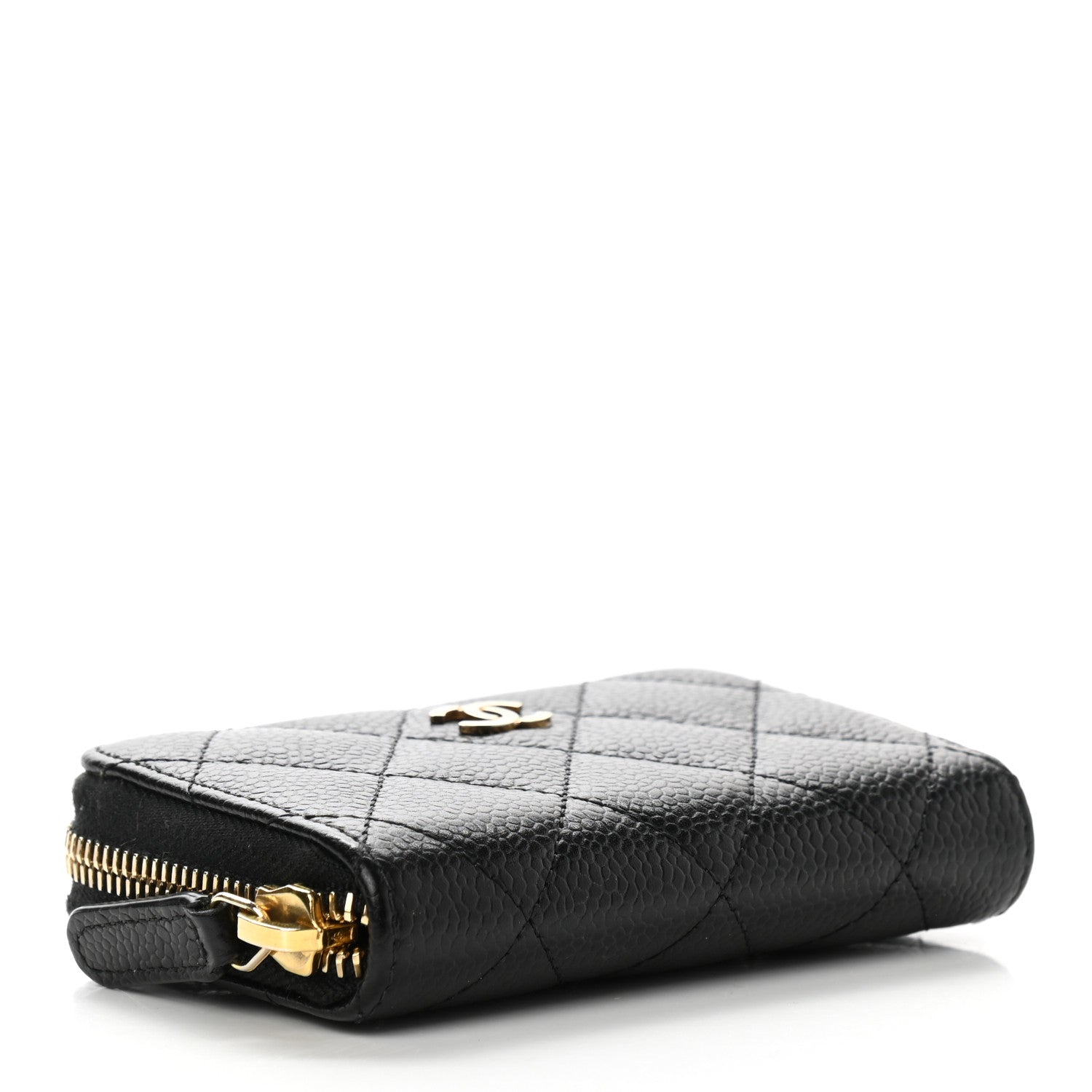 Chanel Caviar Quilted Zip Coin Purse Black 4 of 8