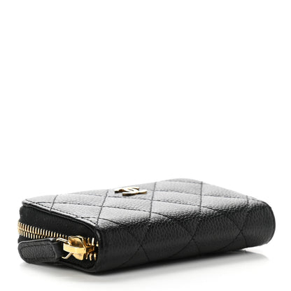 Chanel Caviar Quilted Zip Coin Purse Black 4 of 8