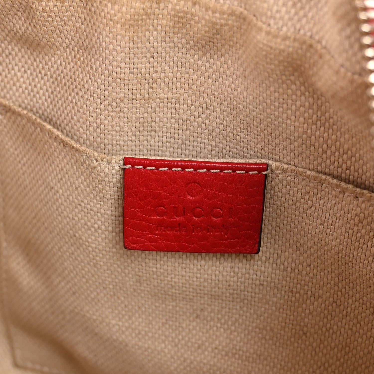 Gucci Pebbled Calfskin Small Soho Disco Bag Tabasco Red 6 of 11