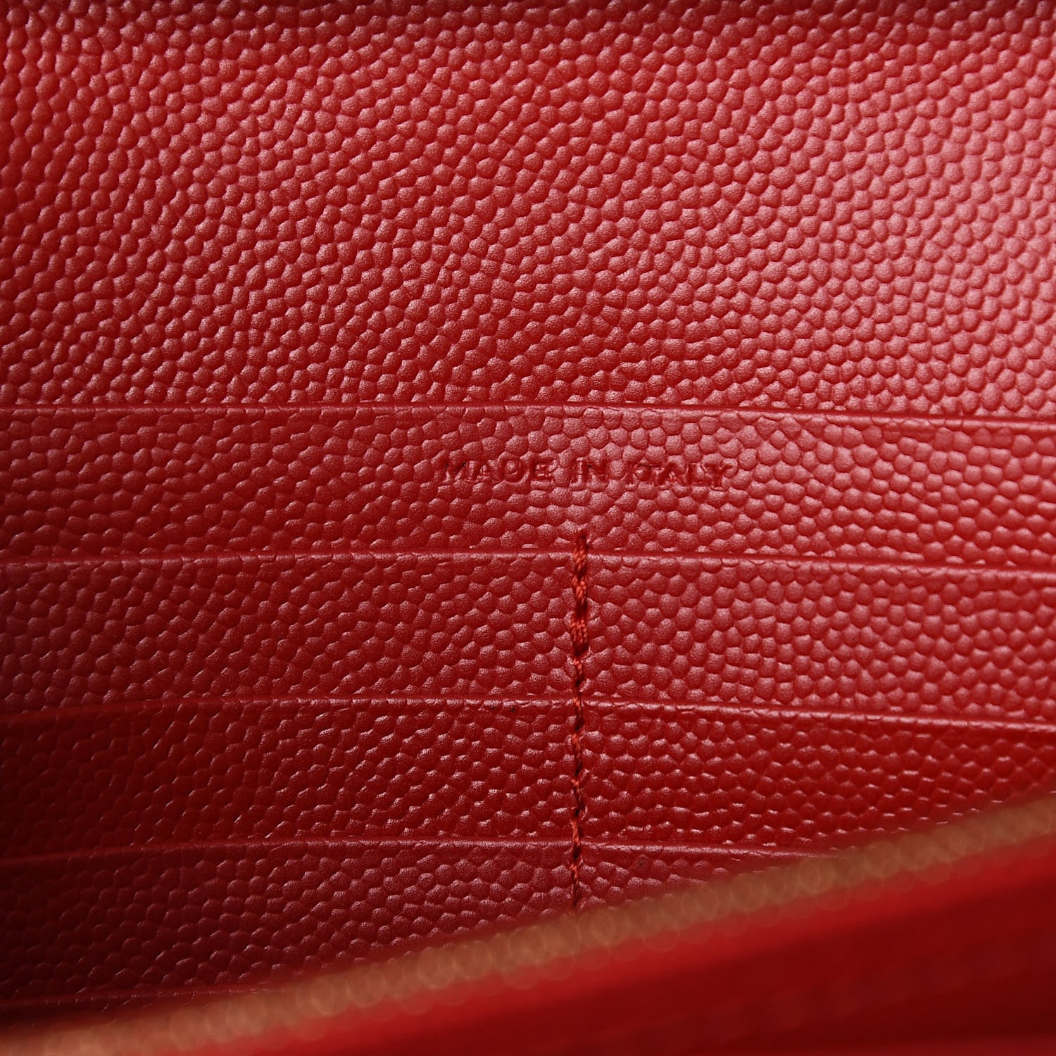 Saint Laurent Grain De Poudre Matelasse Chevron Monogram Chain Wallet New Red 7 of 11