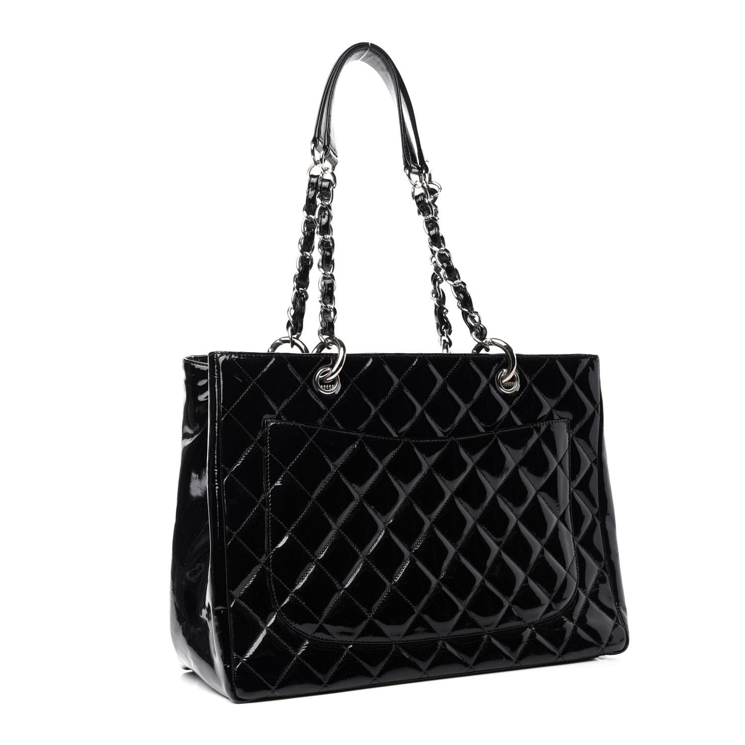 Chanel Patent Grand Shopping Tote GST Black 3 of 13