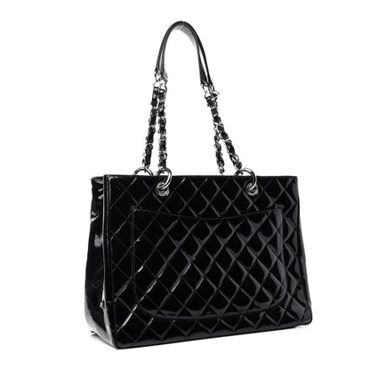 Chanel Patent Grand Shopping Tote GST Black 3 of 13
