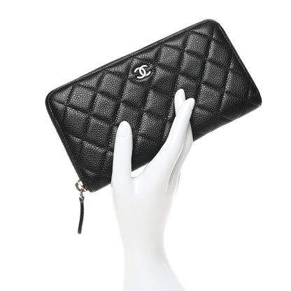 Chanel Caviar Quilted Large Gusset Zip Around Wallet Black 2 of 11