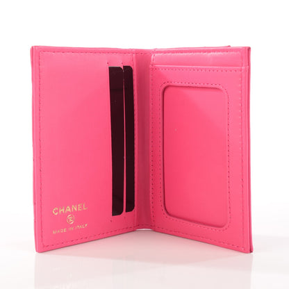 Chanel Lambskin Quilted CC Card Holder Fuchsia 5 of 7