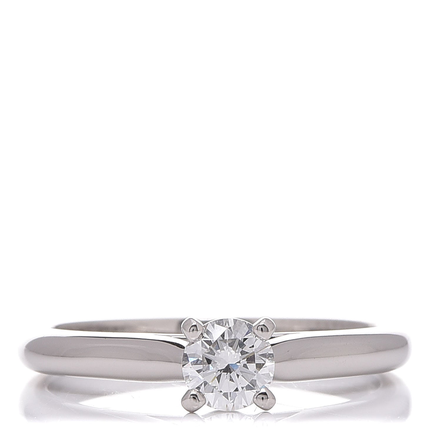 Cartier Platinum .25ct Diamond Solitaire Engagement Ring 46 3.75 1 of 6