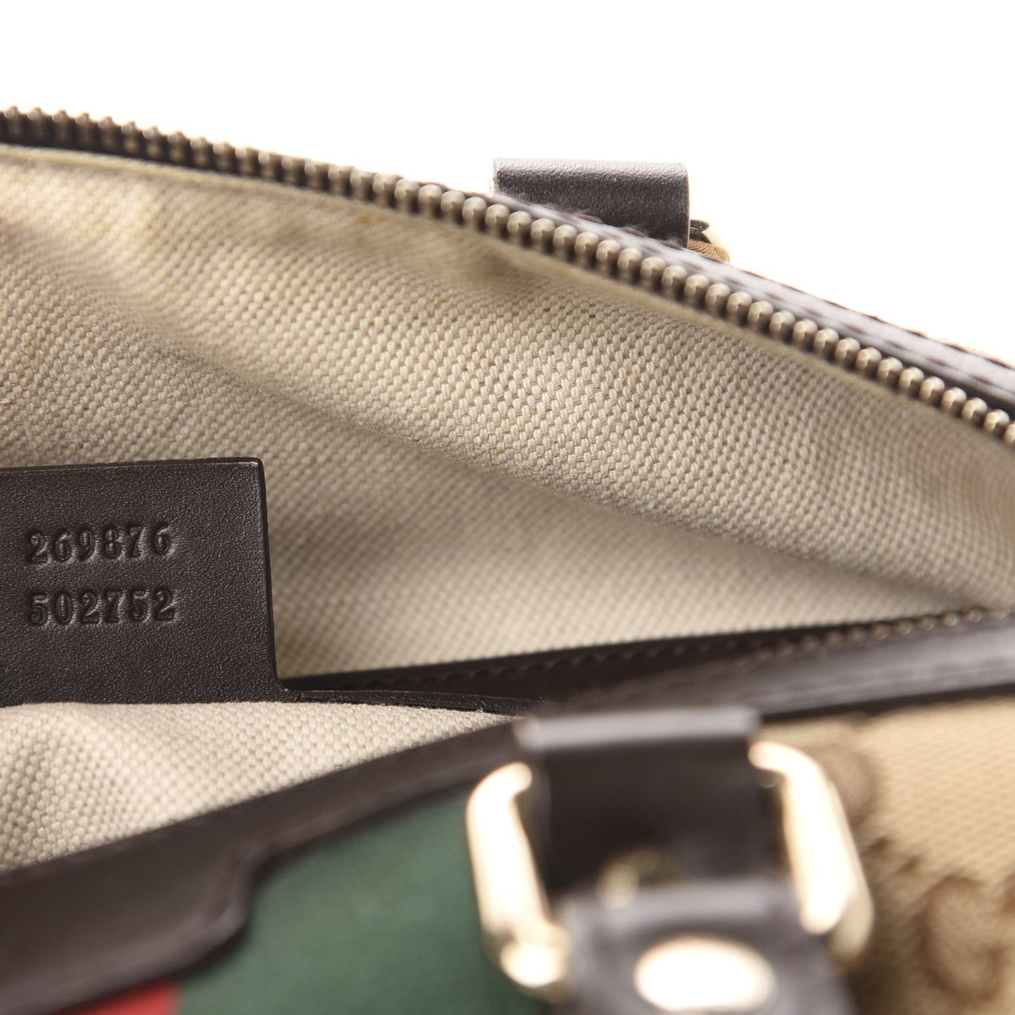 Monogram Vintage Web Small Boston Dark Brown