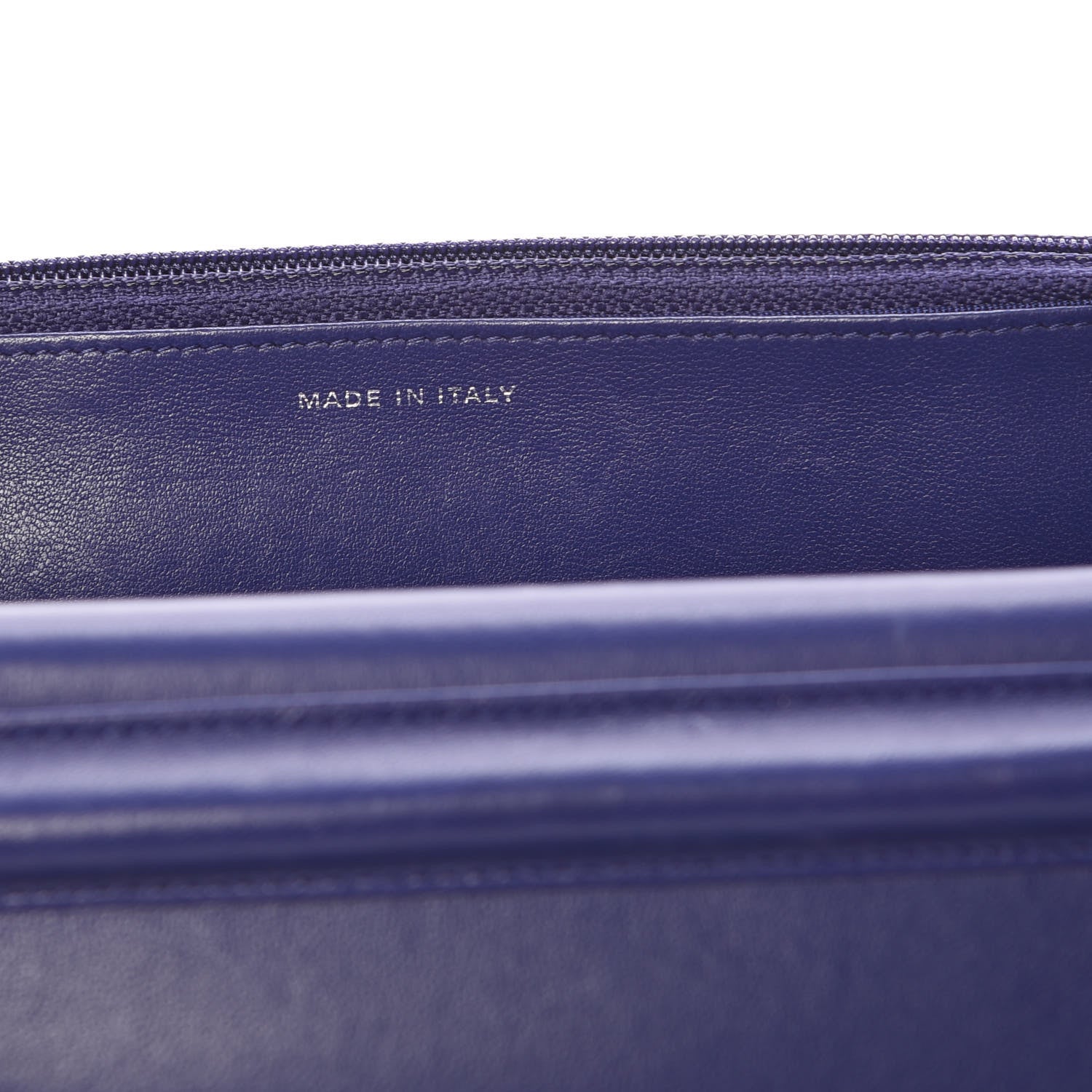 Chanel Lambskin Quilted Wallet On Chain WOC Dark Blue 9 of 11