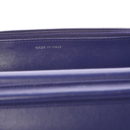Chanel Lambskin Quilted Wallet On Chain WOC Dark Blue 9 of 11