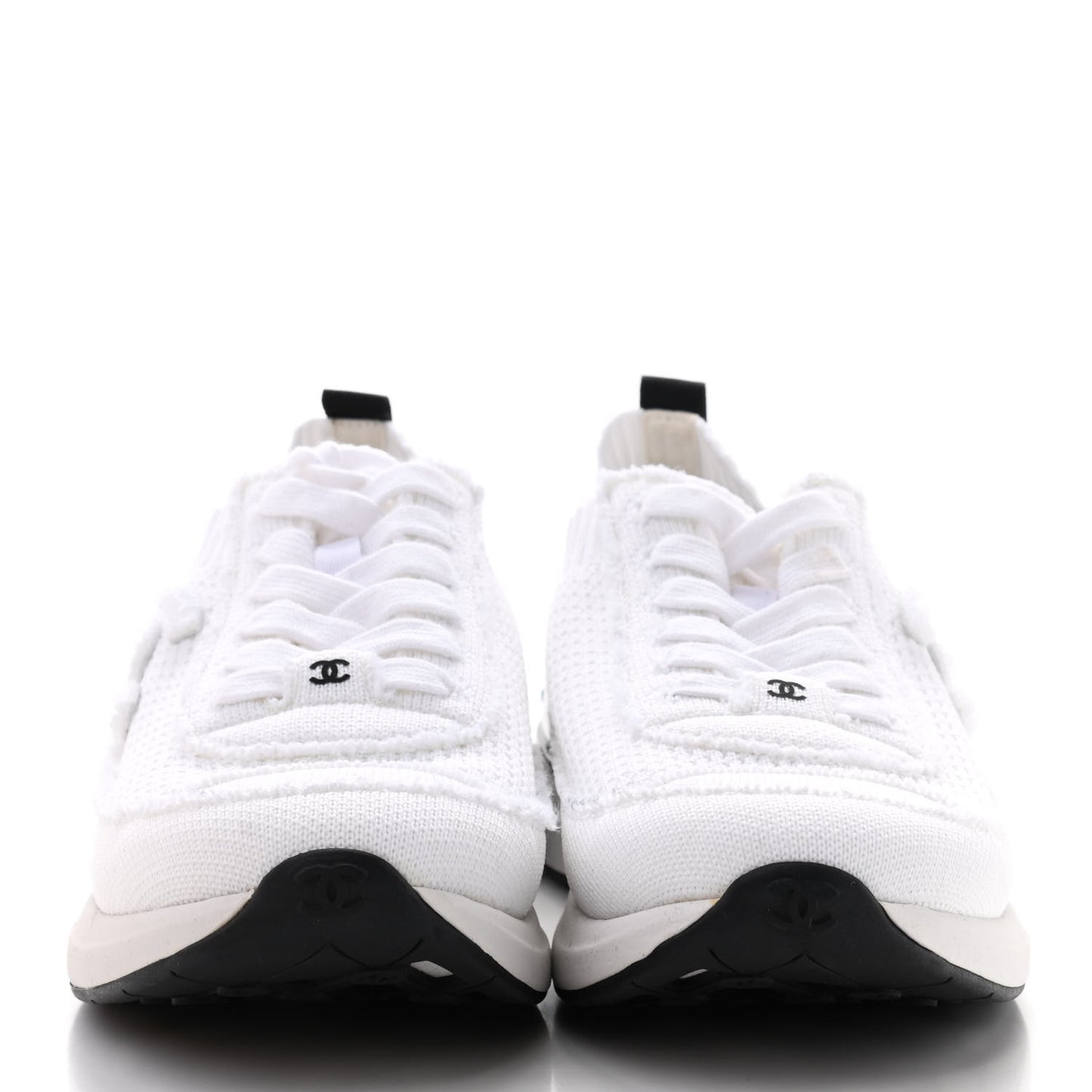 Fabric Logo Sneakers 37 White