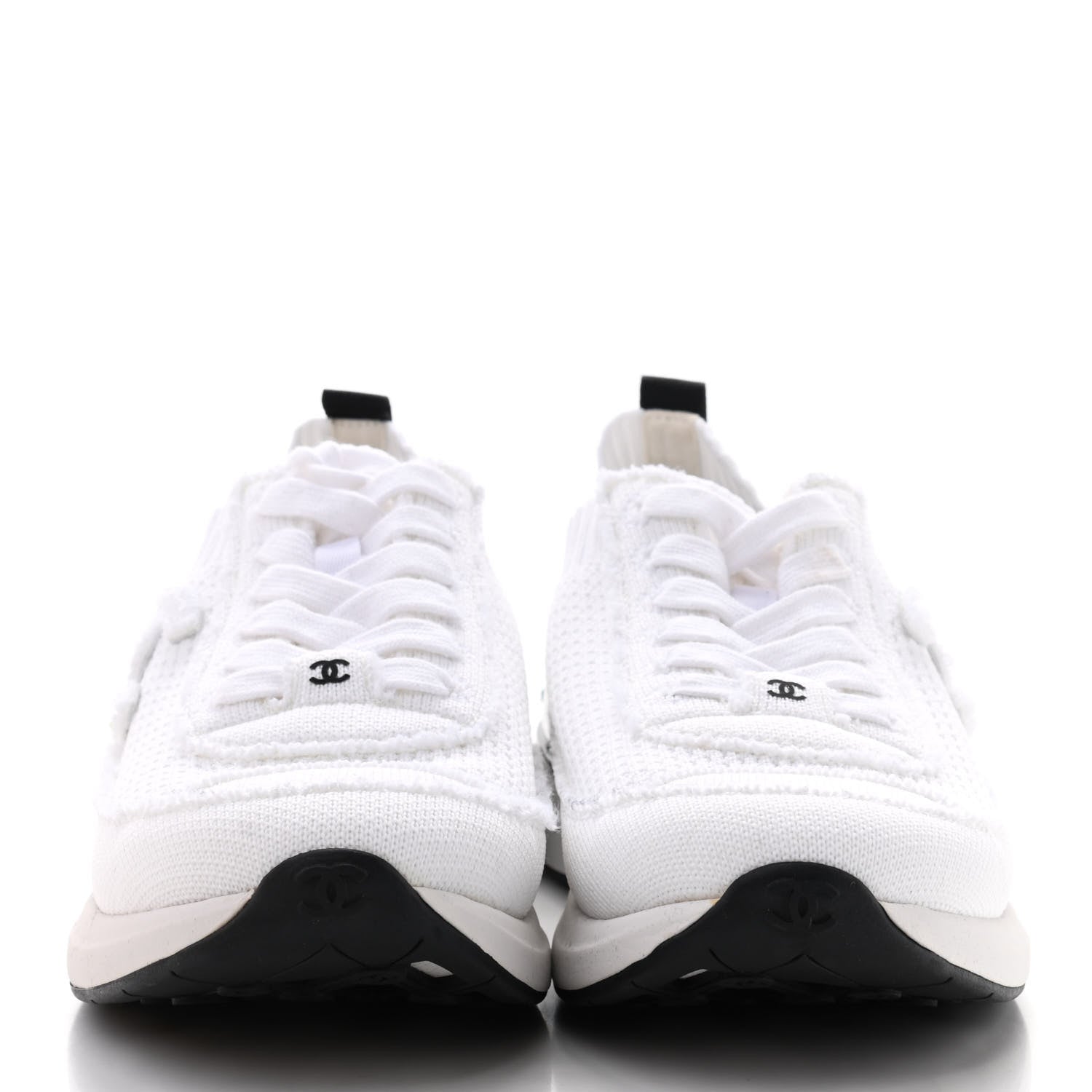 Chanel Fabric Logo Sneakers 37 White 2 of 9