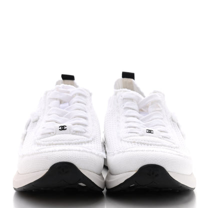 Chanel Fabric Logo Sneakers 37 White 2 of 9